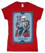 Load image into Gallery viewer, The Reader Tarot Style Ladies Fitted T-Shirt