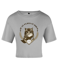 Load image into Gallery viewer, Spirit Of Thunder If It Flies It Dies Women's Crop Top