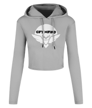 Load image into Gallery viewer, Spirit Of Thunder Get Weird Women's Cropped Hooded T-shirt