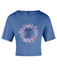 Load image into Gallery viewer, Books And Fairy Wine Women's Crop Top