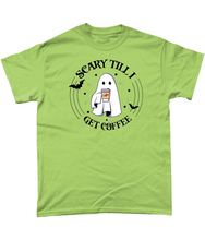 Load image into Gallery viewer, Scary Until I Get Coffee Unisex Fit T-Shirt