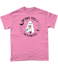 Load image into Gallery viewer, Scary Until I Get Coffee Unisex Fit T-Shirt