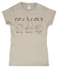 Load image into Gallery viewer, Potatoes LOTR Inspired Ladies Fitted T-Shirt