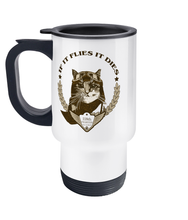 Load image into Gallery viewer, Spirit Of Thunder It It Flies It Dies Travel Mug