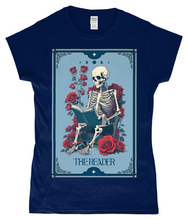 Load image into Gallery viewer, The Reader Tarot Style Ladies Fitted T-Shirt