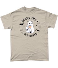 Load image into Gallery viewer, Scary Until I Get Coffee Unisex Fit T-Shirt