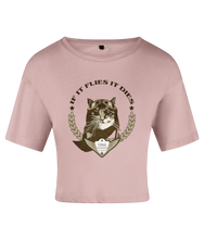 Load image into Gallery viewer, Spirit Of Thunder If It Flies It Dies Women's Crop Top