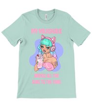 Load image into Gallery viewer, Milkshake Gamer Girl Crew Neck T-Shirt