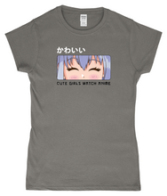 Load image into Gallery viewer, Cute Girls Watch Anime SoftStyle Ladies Fitted T-Shirt