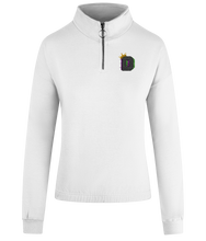 Load image into Gallery viewer, The King D42 Sophomore ¼ Zip Embroidered Cropped Sweatshirt