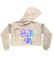 Load image into Gallery viewer, Kawaii Console Ladies Cropped Hoodie
