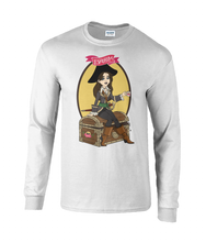 Load image into Gallery viewer, ESP4HIM 'Coffee Hoarding Pirate' Long Sleeve T-Shirt