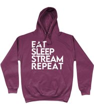 Load image into Gallery viewer, 'Eat Sleep Stream Repeat' College Hoodie