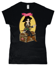 Load image into Gallery viewer, ESP4HIM 'Coffee Hoarding Pirate' Ladies Softstyle Fitted T-Shirt
