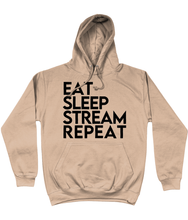 Load image into Gallery viewer, 'Eat Sleep Stream Repeat' College Hoodie