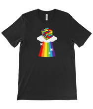 Load image into Gallery viewer, Rainbow Rubik's Cube Unisex Crew Neck T-Shirt
