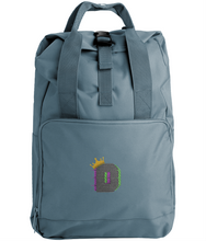 Load image into Gallery viewer, The King D42 Embroidered Twin Handle Roll-Top Backpack