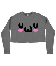 Load image into Gallery viewer, UWU Ladies Cropped Sweatshirt