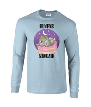 Load image into Gallery viewer, Pixie Cake Face 'Always Snoozin' Long Sleeve T-Shirt