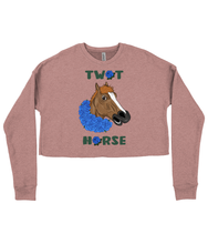 Load image into Gallery viewer, September Rose Ladies Cropped Sweatshirt ‘Tw*t Horse’