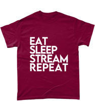 Load image into Gallery viewer, 'Eat Sleep Stream Repeat' T-Shirt