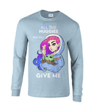 Load image into Gallery viewer, Pixie Cake Face 'All The Nuggies' Long Sleeve T-Shirt