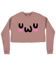 Load image into Gallery viewer, UWU Ladies Cropped Sweatshirt