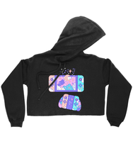 Load image into Gallery viewer, Kawaii Console Ladies Cropped Hoodie