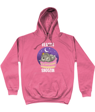 Load image into Gallery viewer, Pixie Cake Face 'Always Snoozin' College Hoodie