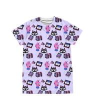 Load image into Gallery viewer, Cosmic Kitty Print T-Shirt