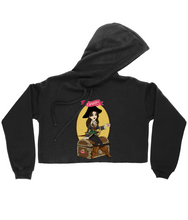 Load image into Gallery viewer, ESP4HIM 'Coffee Hoarding Pirate' Ladies Cropped Hoodie