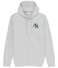 Load image into Gallery viewer, September Rose Embroidered Connector Zip Hoodie