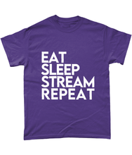 Load image into Gallery viewer, 'Eat Sleep Stream Repeat' T-Shirt