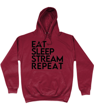 Load image into Gallery viewer, 'Eat Sleep Stream Repeat' College Hoodie