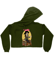 Load image into Gallery viewer, ESP4HIM 'Coffee Hoarding Pirate' Ladies Cropped Hoodie