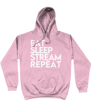 Load image into Gallery viewer, 'Eat Sleep Stream Repeat' College Hoodie