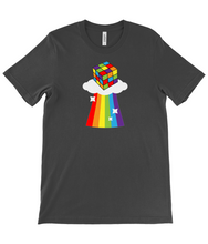 Load image into Gallery viewer, Rainbow Rubik's Cube Unisex Crew Neck T-Shirt