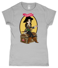 Load image into Gallery viewer, ESP4HIM 'Coffee Hoarding Pirate' Ladies Softstyle Fitted T-Shirt