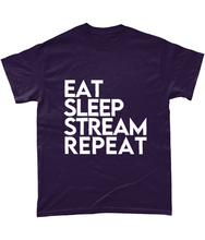 Load image into Gallery viewer, 'Eat Sleep Stream Repeat' T-Shirt