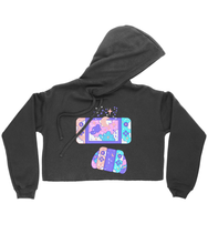 Load image into Gallery viewer, Kawaii Console Ladies Cropped Hoodie