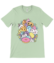Load image into Gallery viewer, Kawaii Fast Food Friends Crew Neck T-Shirt