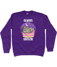 Load image into Gallery viewer, Pixie Cake Face 'Always Snoozin' Sweatshirt