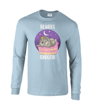 Load image into Gallery viewer, Pixie Cake Face 'Always Snoozin' Long Sleeve T-Shirt