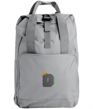 Load image into Gallery viewer, The King D42 Embroidered Twin Handle Roll-Top Backpack
