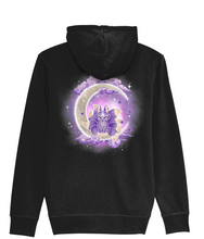Load image into Gallery viewer, Crescent Moon Kitsune Zip Connector Hoodie