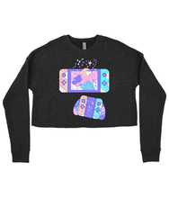 Load image into Gallery viewer, Kawaii Console Ladies Cropped Sweatshirt