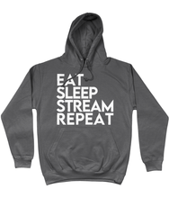 Load image into Gallery viewer, 'Eat Sleep Stream Repeat' College Hoodie