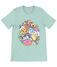 Load image into Gallery viewer, Kawaii Fast Food Friends Crew Neck T-Shirt