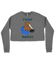 Load image into Gallery viewer, September Rose Ladies Cropped Sweatshirt ‘Tw*t Horse’