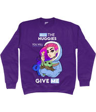 Load image into Gallery viewer, Pixie Cake Face 'All The Nuggies' Sweatshirt